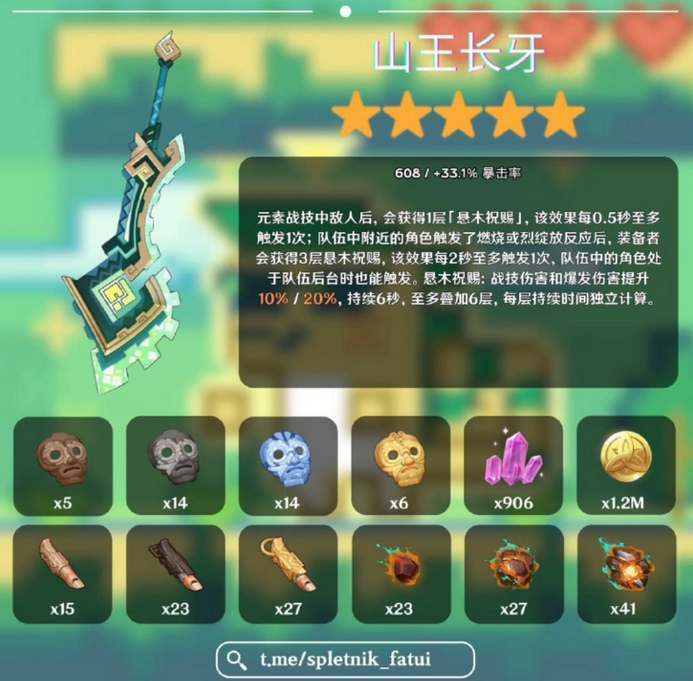 《原神》基尼奇培养材料汇总