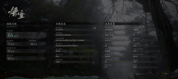 《黑神话悟空》3060Ti显卡2K60帧设置推荐