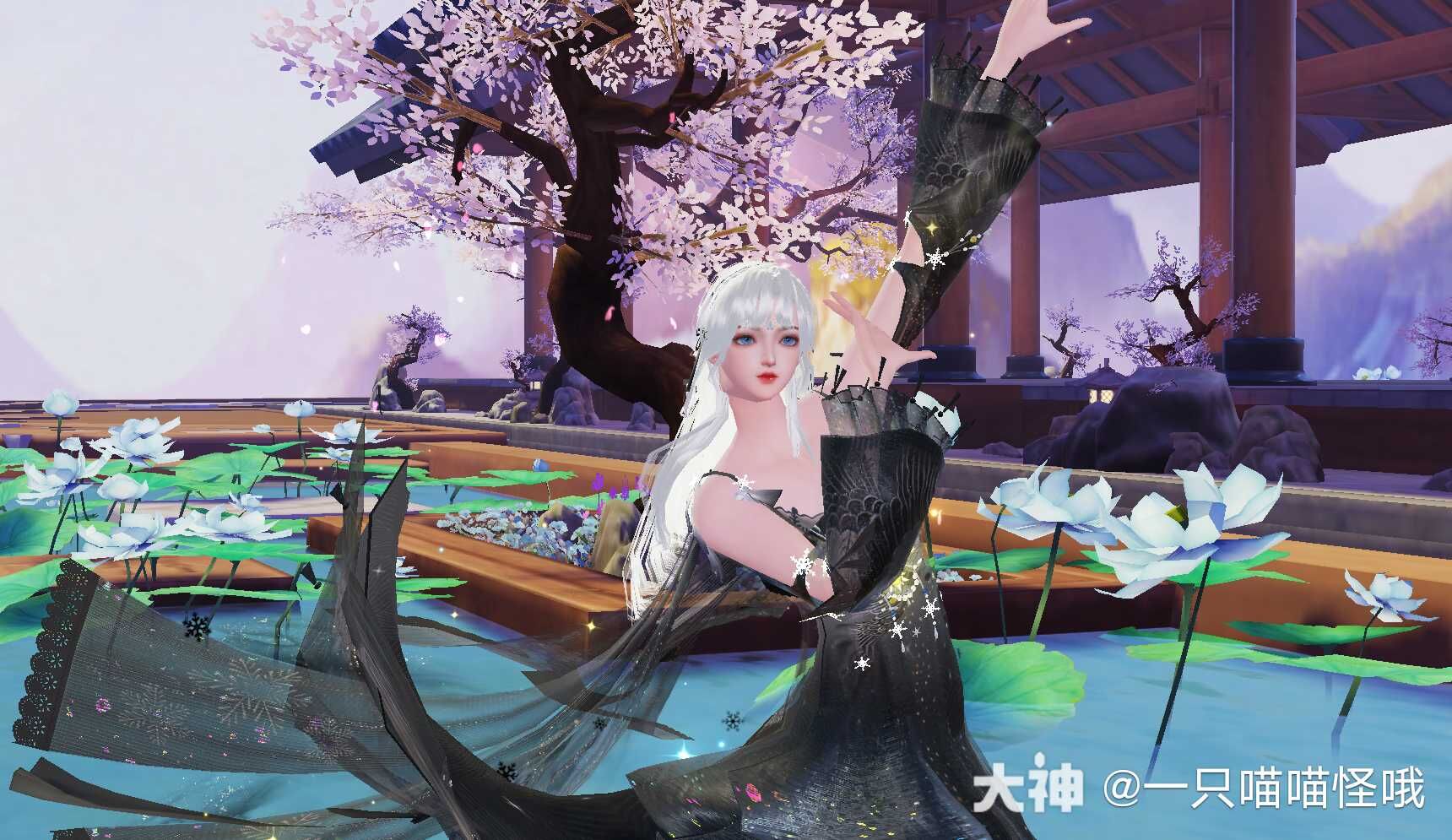 寒光入窗纱，快换上《天下》手游新时装探寻大荒夜色